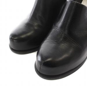 ENFOLD ブーティ シューズ レザー 厚底 プラットフォーム ハイヒール チャンキーヒール 36 22.5cm 黒 ブラック