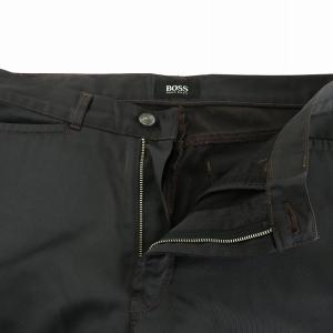 HUGO BOSS ストレートパンツ ジッパーフライ ロゴボタン W32L34 M グレー