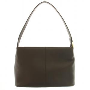 ワンハンドルバッグ レザー 内側ノバチェック ブラウン