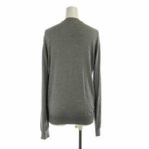 ENFOLD カーディガン ニット 絹 シルク クルーネック 長袖 38 M グレー