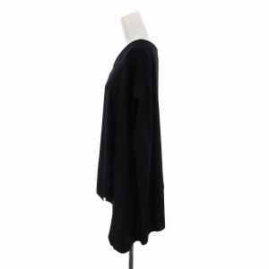 ENFOLD シャツ ブラウス アシメ Vネック ドルマンスリーブ プルオーバー 38 M 紺 ネイビー