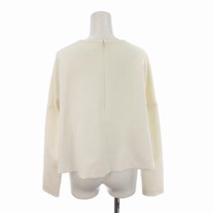 ENFOLD カットソー Tシャツ クルーネック ドロップショルダー 長袖 ショート丈 38 M アイボリー