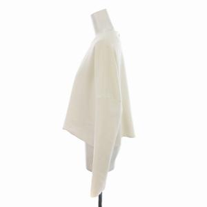 ENFOLD カットソー Tシャツ クルーネック ドロップショルダー 長袖 ショート丈 38 M アイボリー