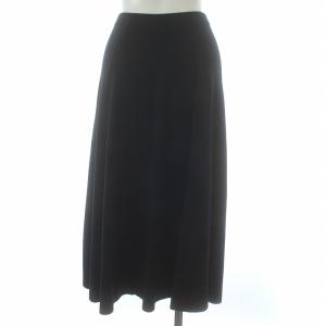 ENFOLD ニットスカート ロング フレア ウール 36 S 黒 ブラック