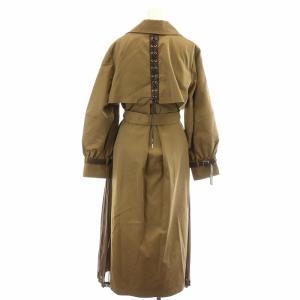 Ameri VINTAGE バルーンスリーブプリーツトレンチ BALLOON SLEEVE PLEATS TRENCH スプリングコート シングル ロング