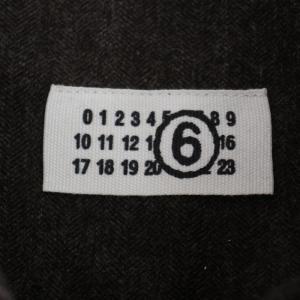 MM6 Maison Margiela タイトスカート ひざ丈 ジップフライ ウール ナイロン 38 M 茶 ブラウン