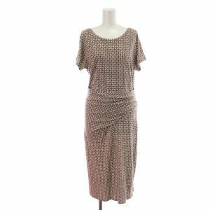 MAX MARA WEEKEND LINE ワンピース ロング ミモレ 総柄 ギャザー 半袖 M マルチカラー /XK
