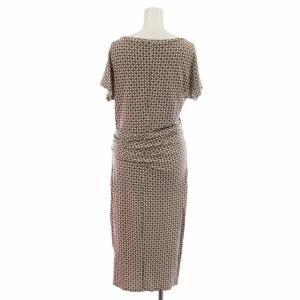 MAX MARA WEEKEND LINE ワンピース ロング ミモレ 総柄 ギャザー 半袖 M マルチカラー /XK