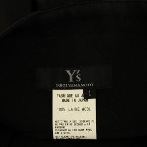 Y's ヨウジヤマモト ラップスカート ひざ丈 ウール 1 XS 黒 ブラック
