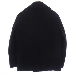 uniform experiment SOFT MELTON PEA COAT ピーコート Pコート ショート丈 中綿 ロゴ ウール 2 M 黒 ブラック UE-167005