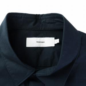 Graphpaper STRETCH TYPEWRITER S/S BOX SHIRT ボックスシャツ カジュアルシャツ 半袖 1 S 紺 ネイビー