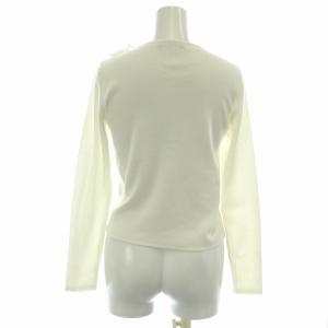 René basic ニットカーディガン フリル クルーネック 長袖 34 S 白 ホワイト /NW32