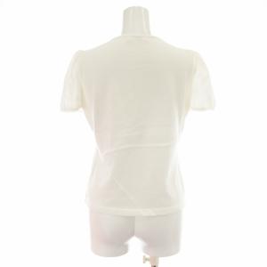 René カーディガン リボン パフスリーブ 半袖 34 S 白 ホワイト /XK