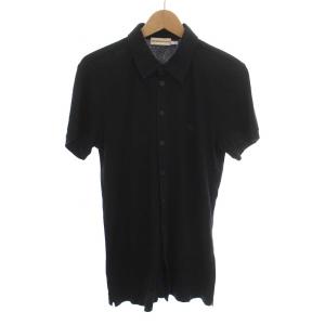 EMPORIO ARMANI シャツ コットン 半袖 L 黒 ブラック