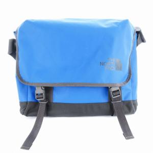 メッセンジャーバッグ ショルダー 鞄 ロゴ バックル開閉 青 ブルー