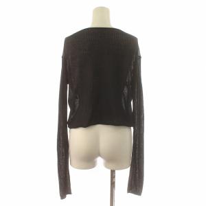 Plage 23SS petit カーディガン シアー シースルー ショート丈 長袖 F 黒 ブラック