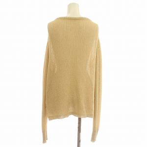 Plage 23SS TSUMUGI ニット カットソー シースルー ペーパー素材 長袖 F ベージュ