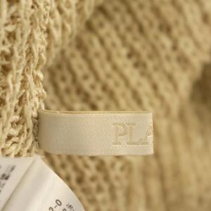 Plage 23SS TSUMUGI ニット カットソー シースルー ペーパー素材 長袖 F ベージュ