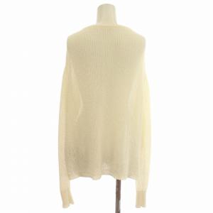 Plage 23SS TSUMUGI ニット カットソー シースルー ペーパー素材 長袖 F 白 ホワイト