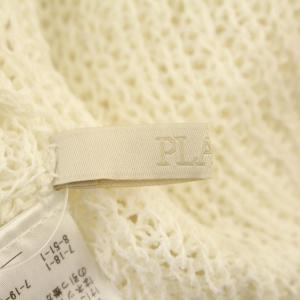 Plage 23SS TSUMUGI ニット カットソー シースルー ペーパー素材 長袖 F 白 ホワイト