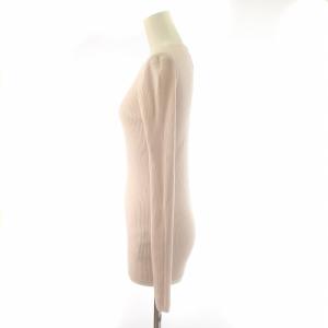 GALERIE VIE 22AW プルミエールウールリブ クルーネックプルオーバー リブニット カットソー 長袖 F ピンク