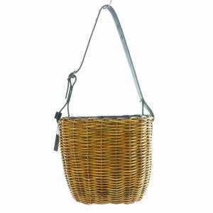 ebagos かごバッグ ミニミラー付き ブラウン ブラック