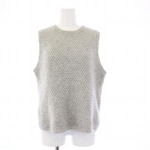 OLD ENGLAND ニットベスト プルオーバー クルーネック ウール 36 S グレー