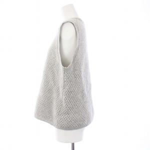 OLD ENGLAND ニットベスト プルオーバー クルーネック ウール 36 S グレー