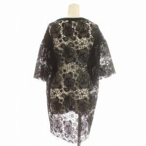 HYSTERIC GLAMOUR カットソー 半袖 レース ファックベアー くま Tシャツ F 黒 ブラック