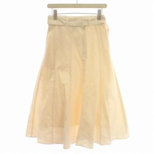 HYSTERIC GLAMOUR リネン混 スカート ロング ベルト付属 フレアスカート S アイボリー