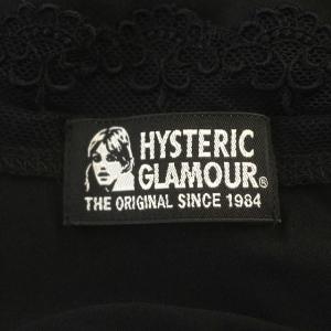 HYSTERIC GLAMOUR キャミワンピース ひざ丈 レース ワンピース ロゴ F 黒 ブラック