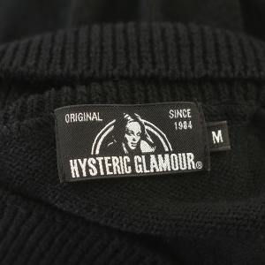 HYSTERIC GLAMOUR ニット タートルネック セーター ロゴ 長袖 M 黒 ブラック