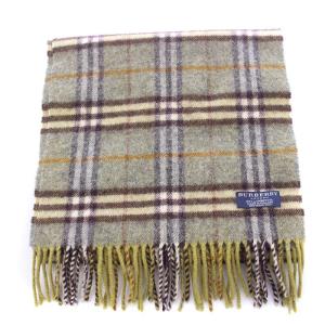 BURBERRY マフラー フリンジ ノバチェック グリーン