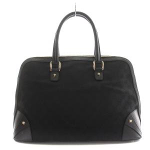 GUCCI GGキャンバス ハンドバッグ ブラック