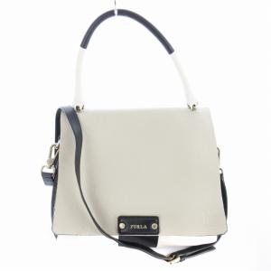 ショルダーバッグ ハンド 鞄 2WAY レザー スクエア型 スナップボタン開閉 白 ホワイト