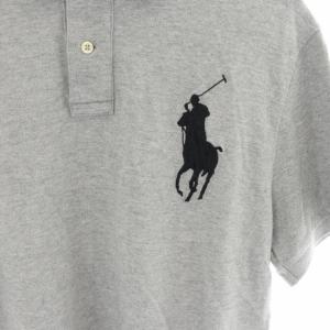 POLO RALPH LAUREN CUSTOM SLIM FIT ポロシャツ カットソー ビッグポニー 鹿の子 ロゴ 刺繍 半袖 L G