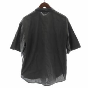 STILL BY HAND ダブルポケット レギュラーカラー シャツ 半袖 48 L グレー SH02202 /XK