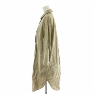 Acne Studios シャツワンピース ひざ丈 ワーク ビッグシルエット 長袖 ベージュ