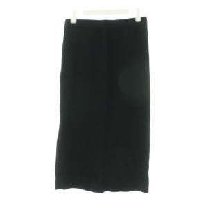 JOURNAL STANDARD タグ付き ウォッシャブルウールレギンスセットスカート タイト ミモレ ロング リブニット バックスリット F 黒 ブラック