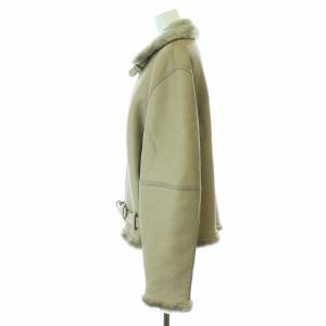 sisii ムートンジャケット レザージャケット ブルゾン 羊革 ジップアップ XS グレー