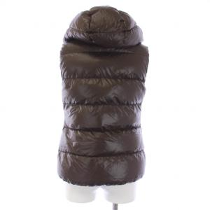 DUVETICA febequattro ダウンベスト ジャケット ジップアップ フード ナイロン 38 S 茶 ブラウン 911.02-1035R
