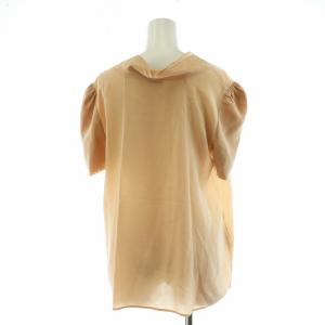 miumiu シャツ ブラウス 半袖 ボウタイ リボン 絹 シルク 40 M ピンク