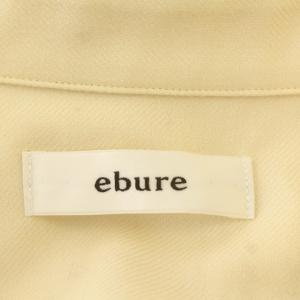 ebure シャツ ブラウス 長袖 フリンジ ウール 比翼ボタン 36 S アイボリー