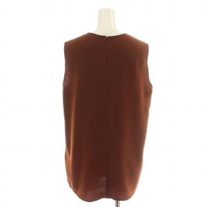 EVERYDAY I LIKE 21SS セットアップ 上下 ブラウス ノースリーブ スラックスパンツ イージー F 茶 ブラウン