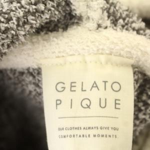 gelato pique 21SS パウダーロゴジャガードドレス ワンピース パーカー フード F 白 ホワイト