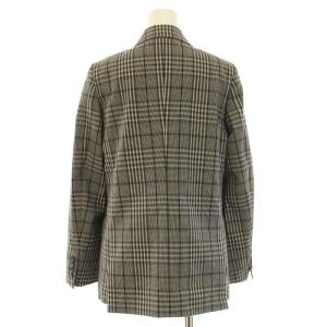 UNITED ARROWS 22AW W 6B ブレザー テーラードジャケット アウター ダブル 総裏地 ウール チェック柄 34 XS グレー 1522-144-2888