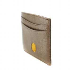 ANYA HINDMARCH カードケース カード入れ 名刺入れ レザー スマイリー ニコちゃん 茶 ブラウン