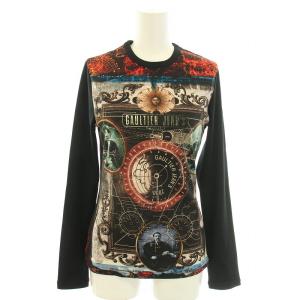 GAULTIER JEANS カットソー アーカイブ 総柄 40 ブラック