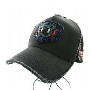 DESIGN キャップ 帽子 6パネル 切替 ビース スパンコール 星