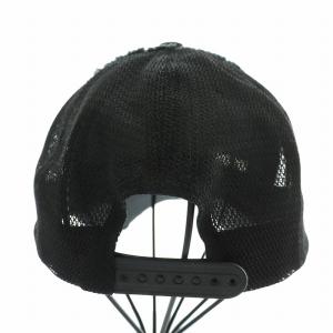 YOSHINORI KOTAKE DESIGN キャップ 野球帽 帽子 デニム メッシュ カットオフ ビーズ 黒 ブラック マルチカラー /NW6 D
